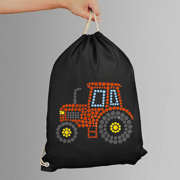 Tractor din puncte - ziua punctului - sac cu șnur