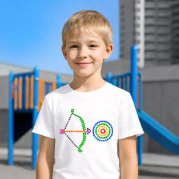 Tir cu arcul din puncte - ziua punctului - tricou pentru copii