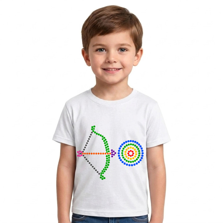 Tir cu arcul din puncte - ziua punctului - tricou pentru copii