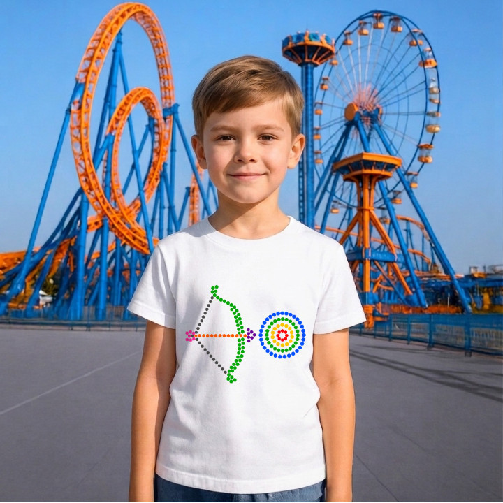 Tir cu arcul din puncte - ziua punctului - tricou pentru copii
