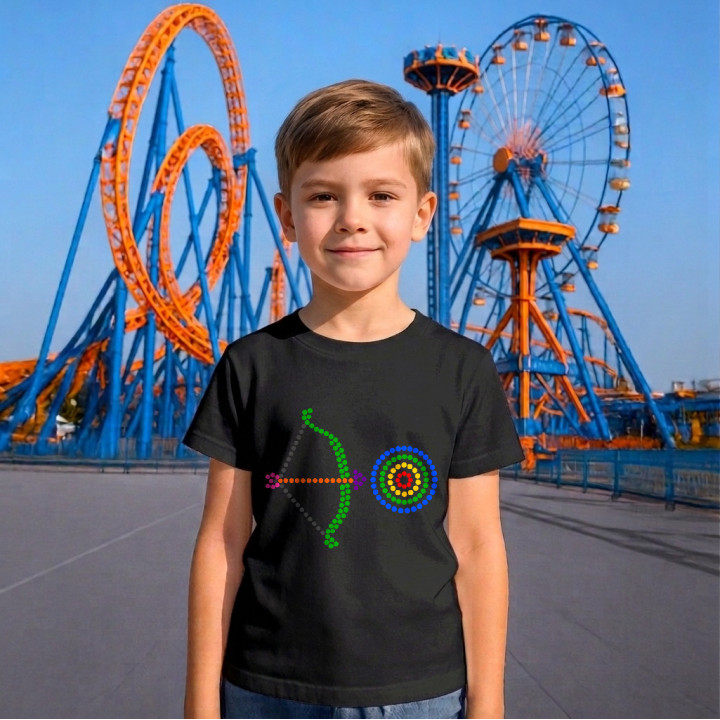 Tir cu arcul din puncte - ziua punctului - tricou pentru copii