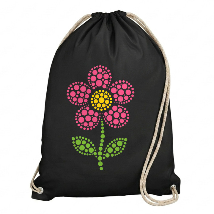 Floare din puncte - ziua punctului - sac cu șnur