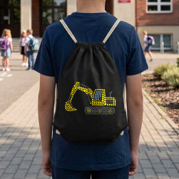 Excavator din puncte - ziua punctului - sac cu șnur