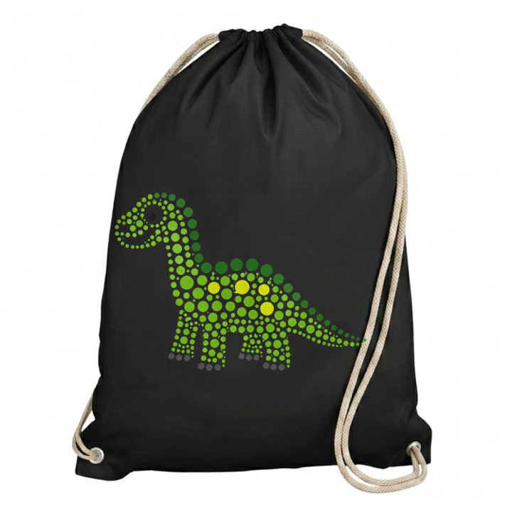 Dinozaur din puncte - ziua punctului - sac cu șnur
