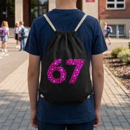 67 roz din puncte - ziua punctului - sac cu șnur