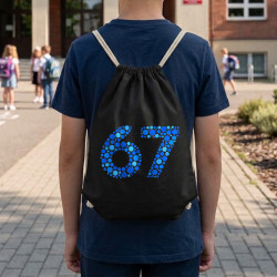 67 albastru din puncte - ziua punctului - sac cu șnur