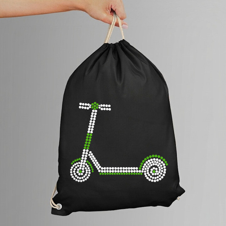 Trotinetă din puncte - ziua punctului - sac cu șnur
