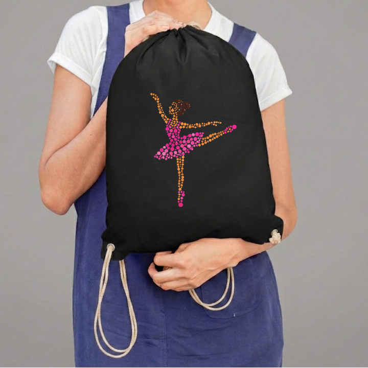 Balerină din puncte - ziua punctului - sac cu șnur
