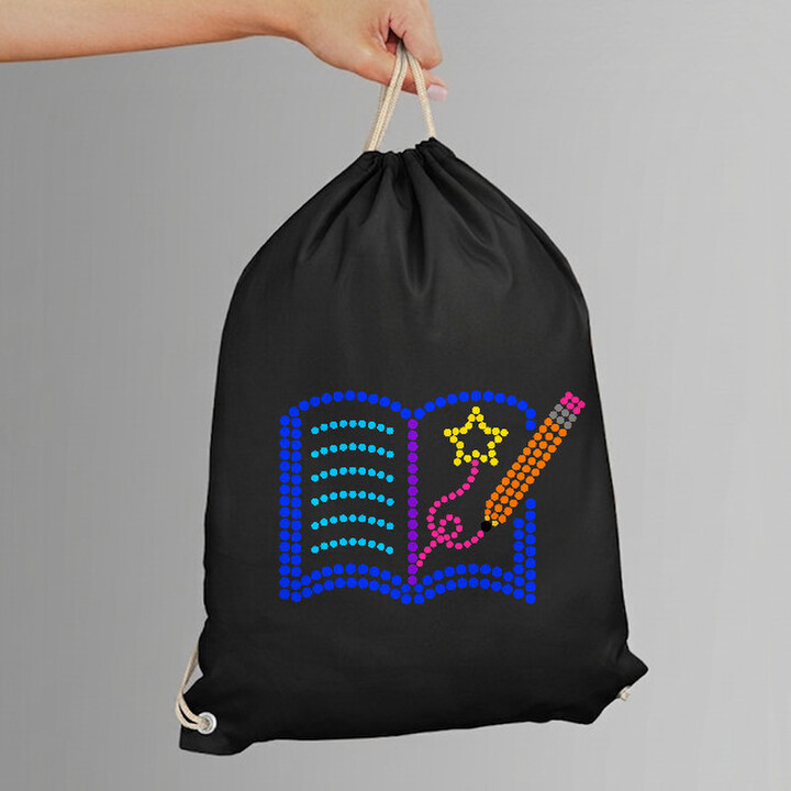 Scrierea poveștilor din puncte - ziua punctului - sac cu șnur