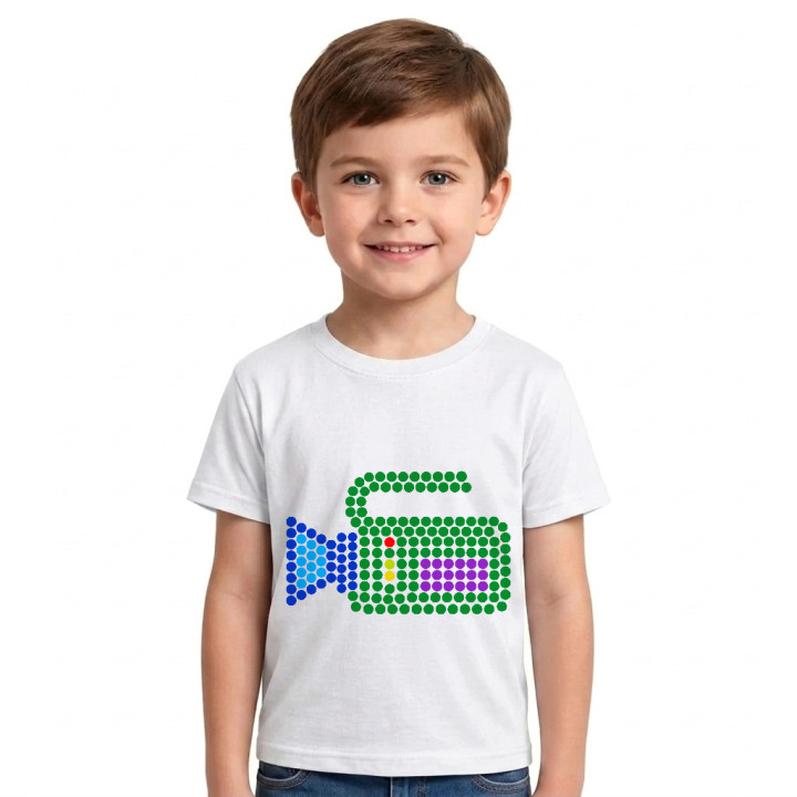 Cameră de filmat din puncte - ziua punctului - tricou pentru copii