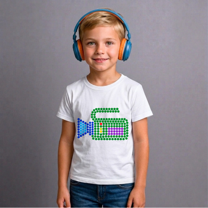 Cameră de filmat din puncte - ziua punctului - tricou pentru copii