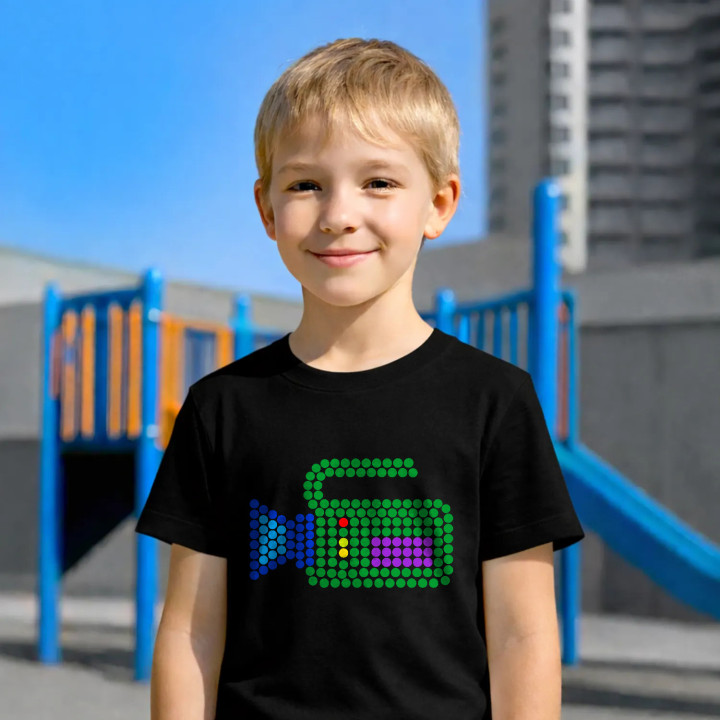 Cameră de filmat din puncte - ziua punctului - tricou pentru copii
