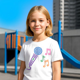 Microfon din puncte - ziua punctului - tricou pentru copii