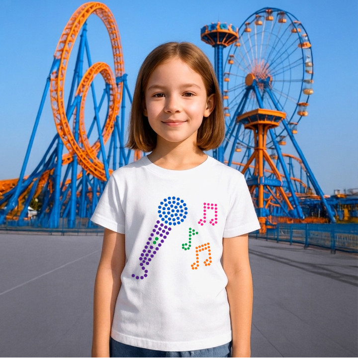 Microfon din puncte - ziua punctului - tricou pentru copii