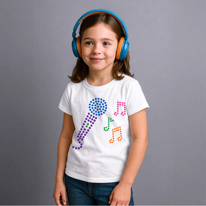 Microfon din puncte - ziua punctului - tricou pentru copii