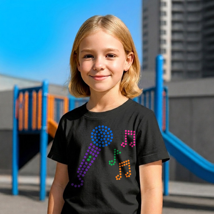 Microfon din puncte - ziua punctului - tricou pentru copii