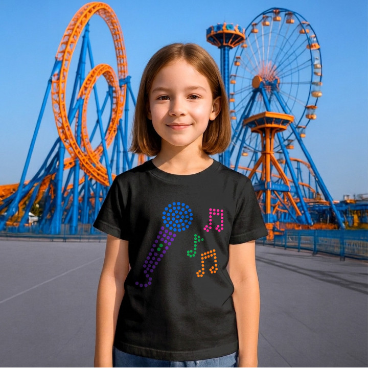 Microfon din puncte - ziua punctului - tricou pentru copii