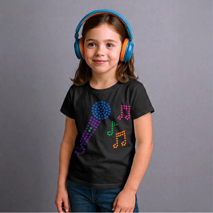 Microfon din puncte - ziua punctului - tricou pentru copii