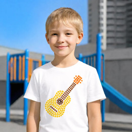 Chitară din puncte - ziua punctului - tricou pentru copii