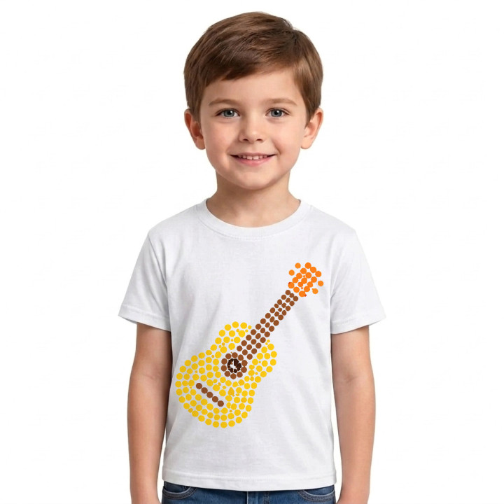 Chitară din puncte - ziua punctului - tricou pentru copii