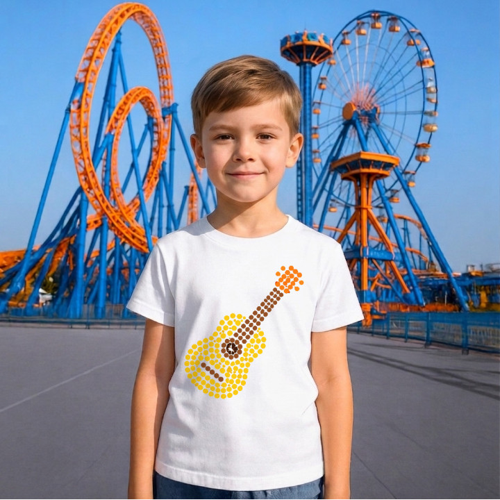 Chitară din puncte - ziua punctului - tricou pentru copii
