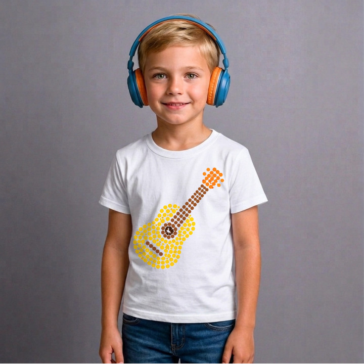 Chitară din puncte - ziua punctului - tricou pentru copii