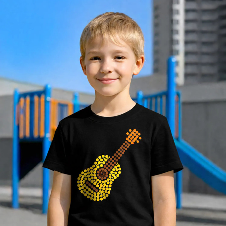 Chitară din puncte - ziua punctului - tricou pentru copii
