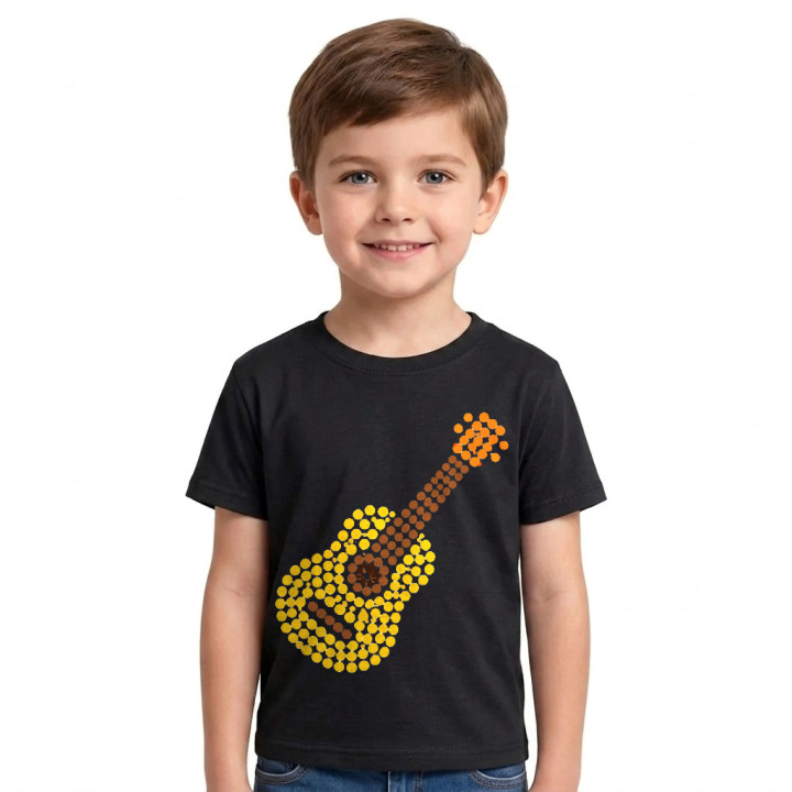 Chitară din puncte - ziua punctului - tricou pentru copii