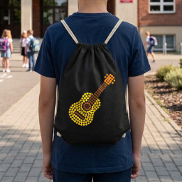 Chitară din puncte - ziua punctului - sac cu șnur
