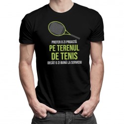 Zi proastă pe terenul de tenis - tricou pentru bărbați cu imprimeu