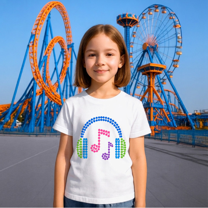 Căști din puncte - ziua punctului - tricou pentru copii