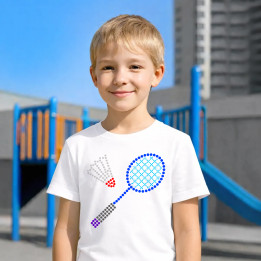 Badminton din puncte - ziua punctului - tricou pentru copii
