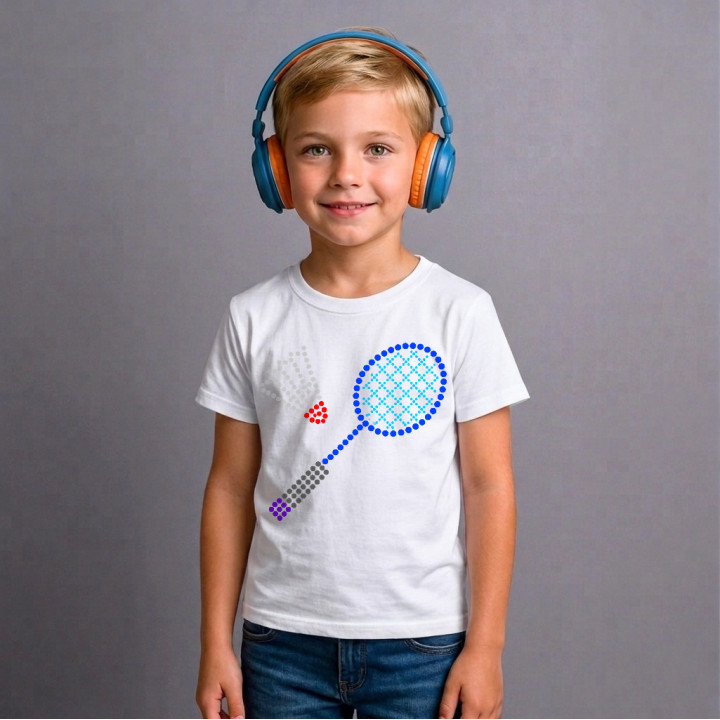 Badminton din puncte - ziua punctului - tricou pentru copii
