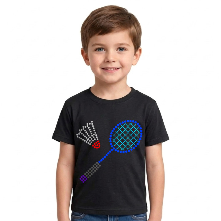 Badminton din puncte - ziua punctului - tricou pentru copii