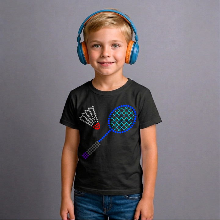 Badminton din puncte - ziua punctului - tricou pentru copii