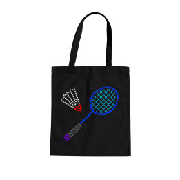Badminton din puncte - ziua punctului - sacoșă de bumbac