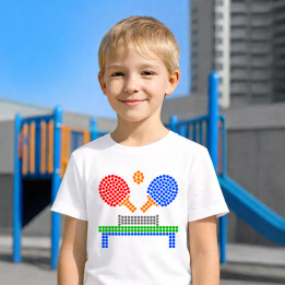 Tenis de masă din puncte - ziua punctului - tricou pentru copii
