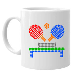 Tenis de masă din puncte - ziua punctului - cană