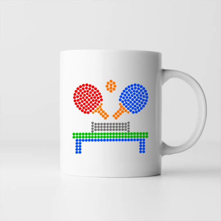 Tenis de masă din puncte - ziua punctului - cană