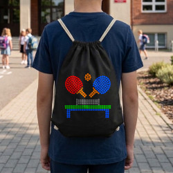 Tenis de masă din puncte - ziua punctului - sac cu șnur