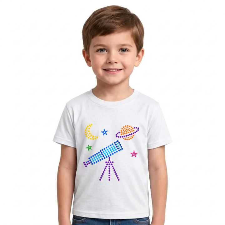 Telescop din puncte - ziua punctului - tricou pentru copii