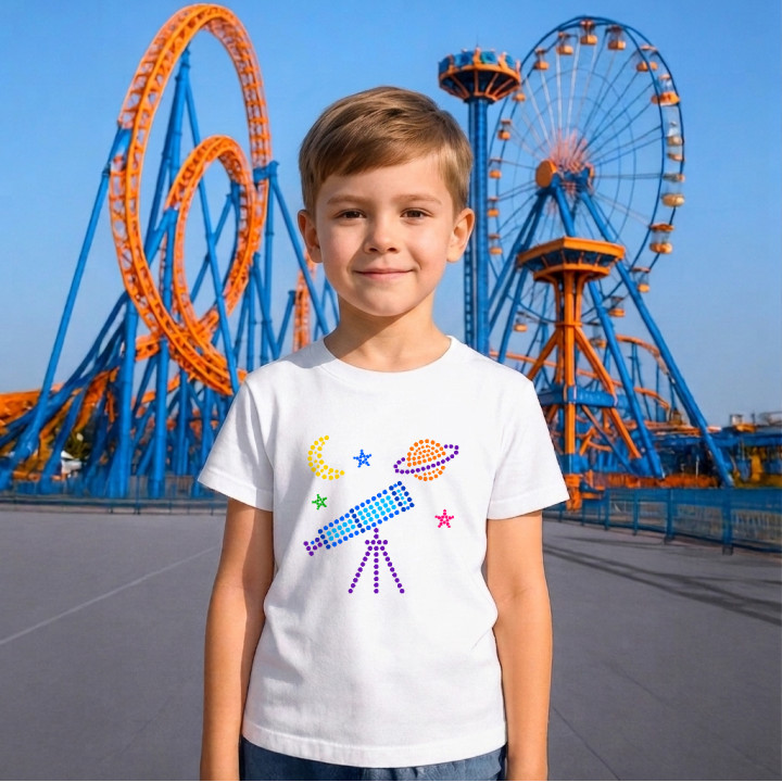 Telescop din puncte - ziua punctului - tricou pentru copii