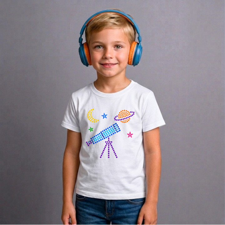 Telescop din puncte - ziua punctului - tricou pentru copii