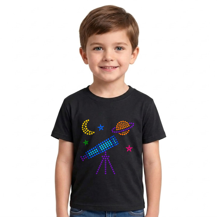 Telescop din puncte - ziua punctului - tricou pentru copii