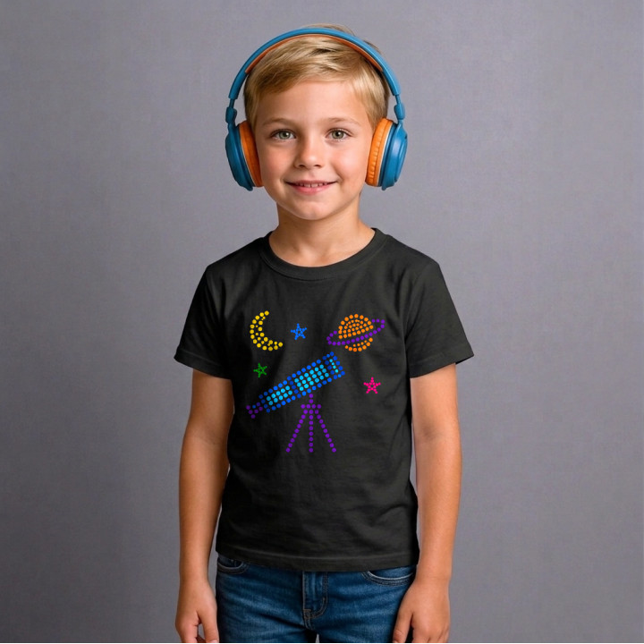 Telescop din puncte - ziua punctului - tricou pentru copii