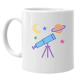 Telescop din puncte - ziua punctului - cană