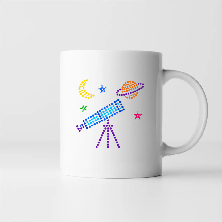 Telescop din puncte - ziua punctului - cană