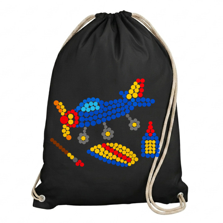 Model de avion din puncte - ziua punctului - sac cu șnur