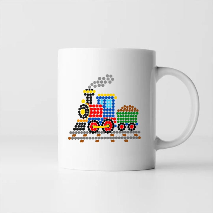 Tren din puncte - ziua punctului - cană