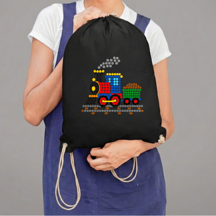 Tren din puncte - ziua punctului - sac cu șnur
